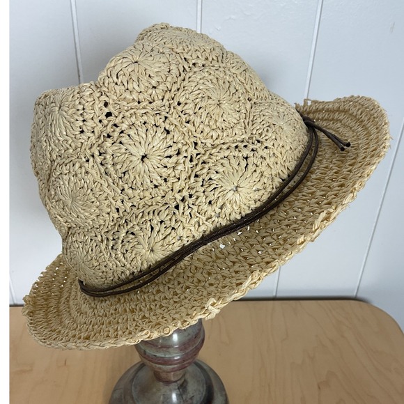 Pistil NWT Crochet Woven Fedora Hat - Picture 3 of 6